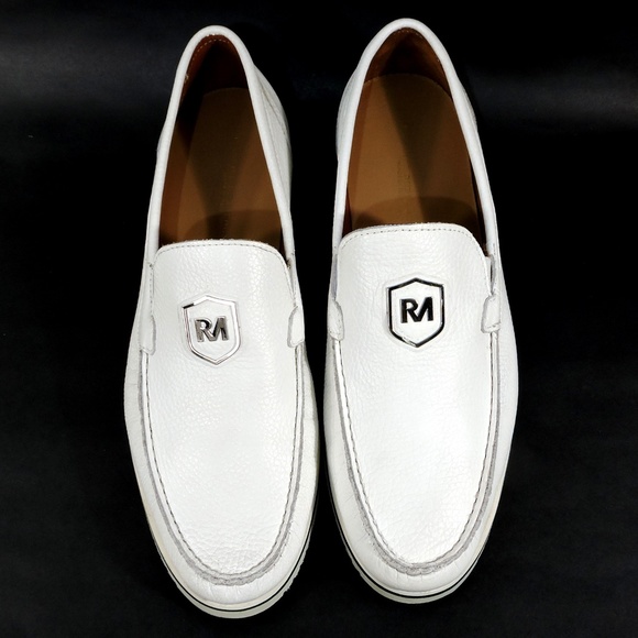 RENZO WERCURI ?? WEN\'S WHITE SOFT LEATHER SUMMER COMFORT LOAFERS main image 3